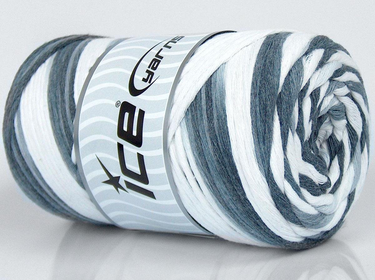 Natural Cotton Color 3mm White, Grey Shades