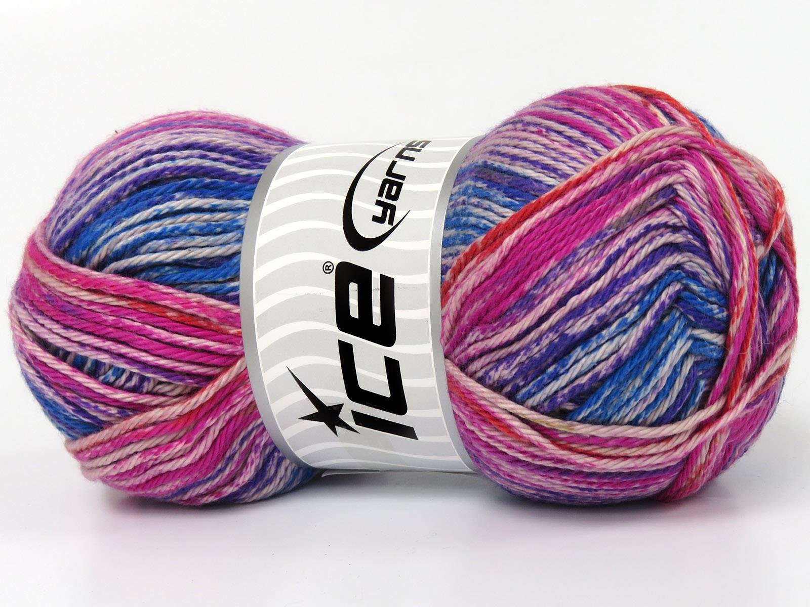Noble Cotton Print Green, Blue, Purple, Red, Fuchsia
