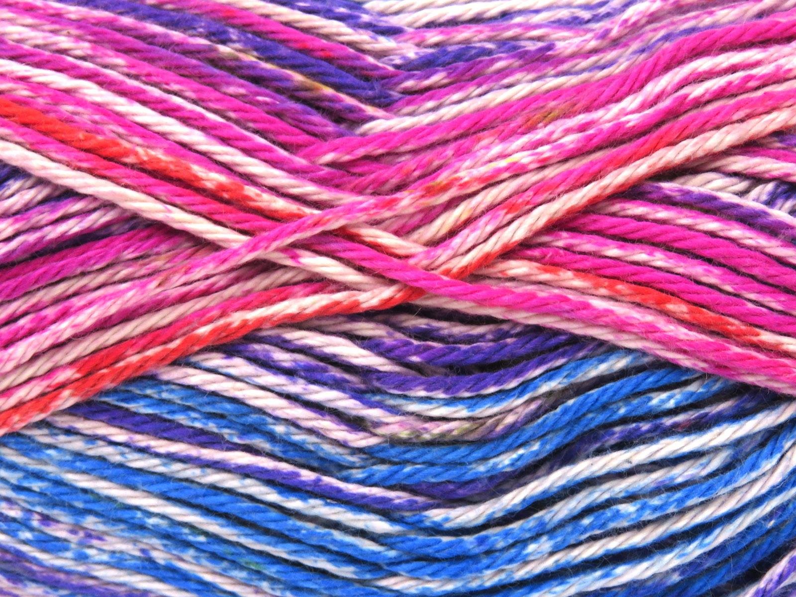 Noble Cotton Print Green, Blue, Purple, Red, Fuchsia
