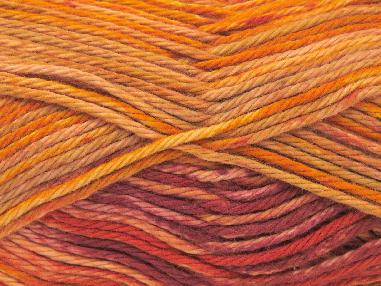 Noble Cotton Print Orange Shades, Gold Shades