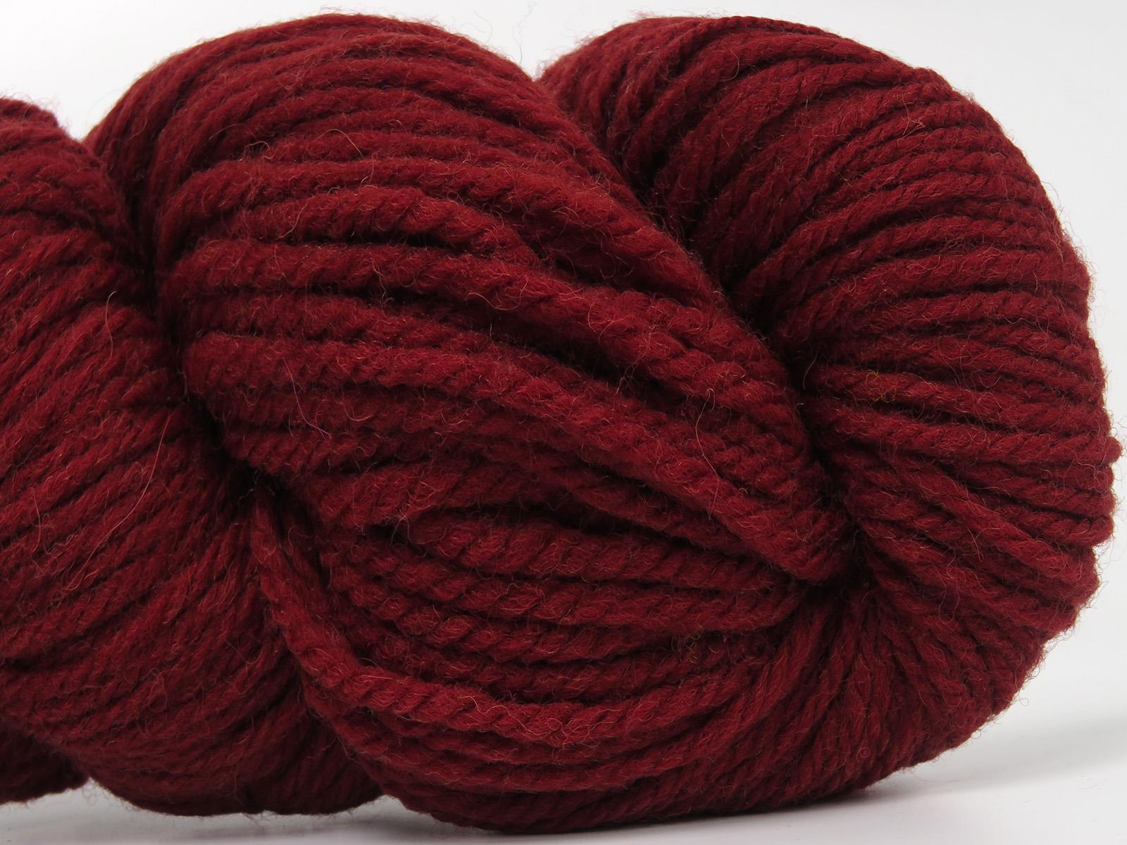 Organic Wool Bulky Dark Red