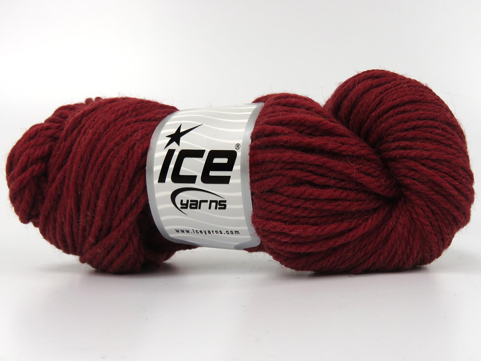 Organic Wool Bulky Dark Red