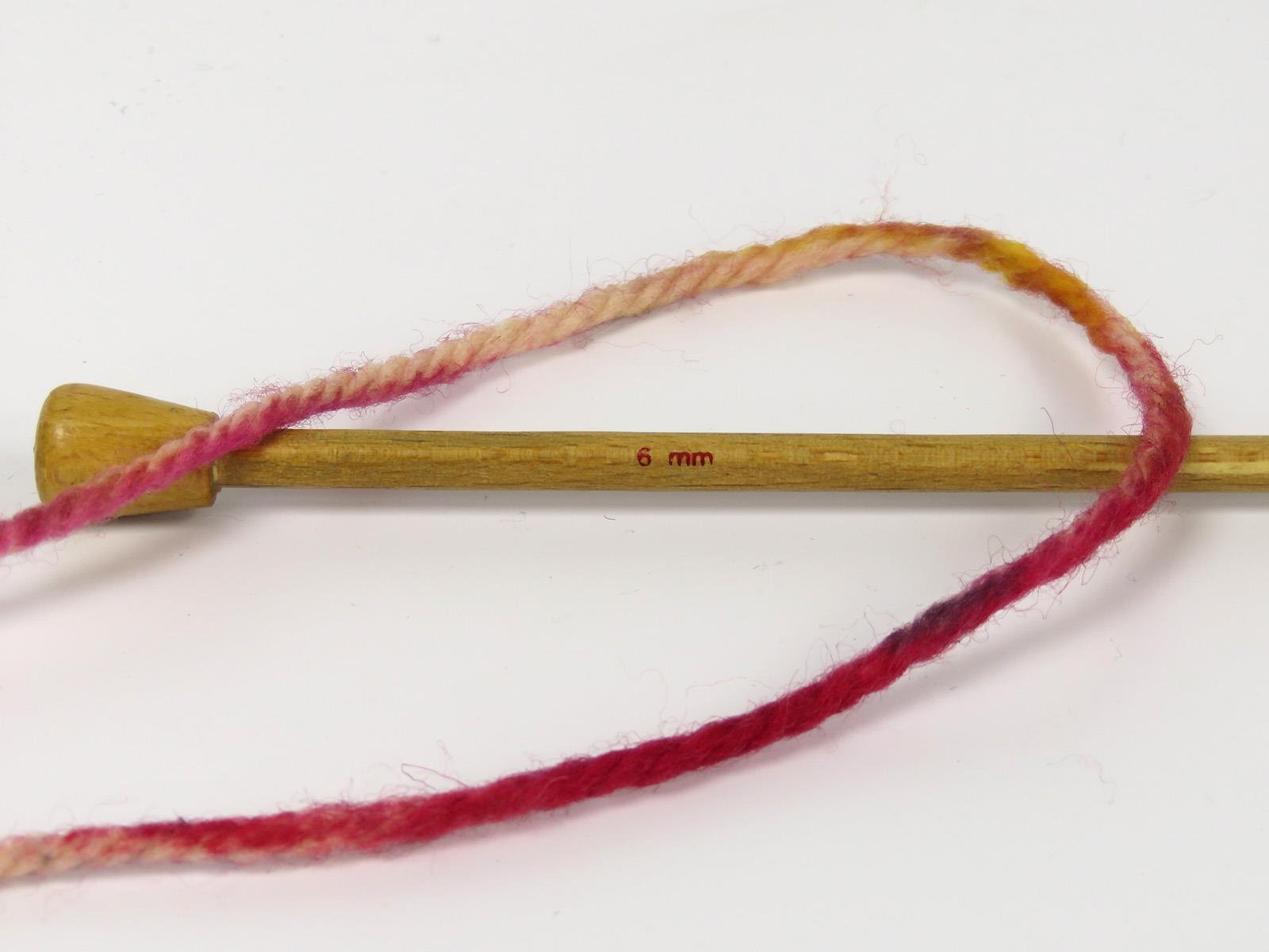 Organic Wool Bulky Hand Paint Black, Gold, Fuchsia