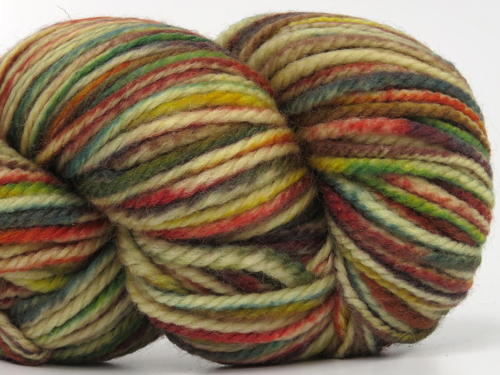 Organic Wool Bulky Hand Paint Rainbow