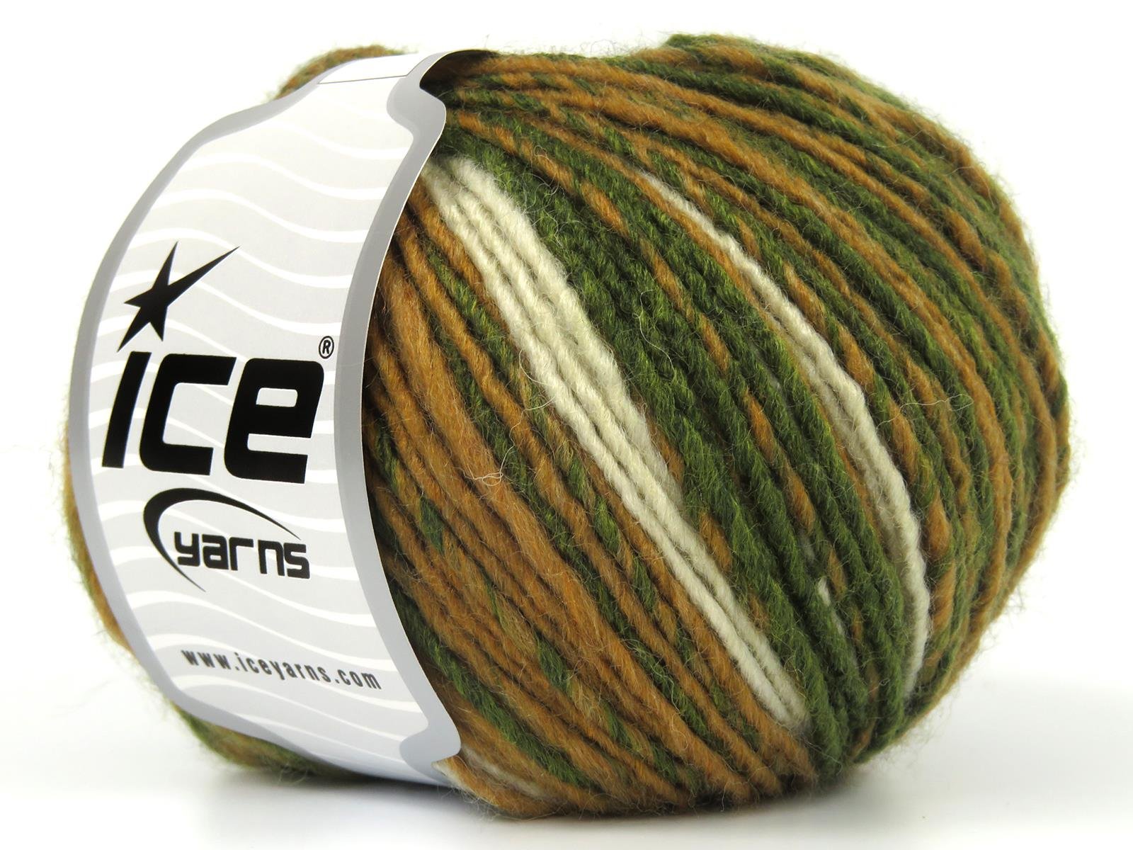 Passion Wool Green, Cream, Camel