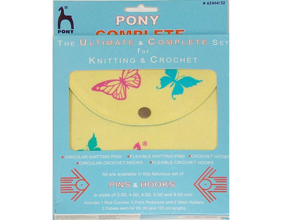 Pony Complete Ultimate Knitting Chrochet Set Yellow
