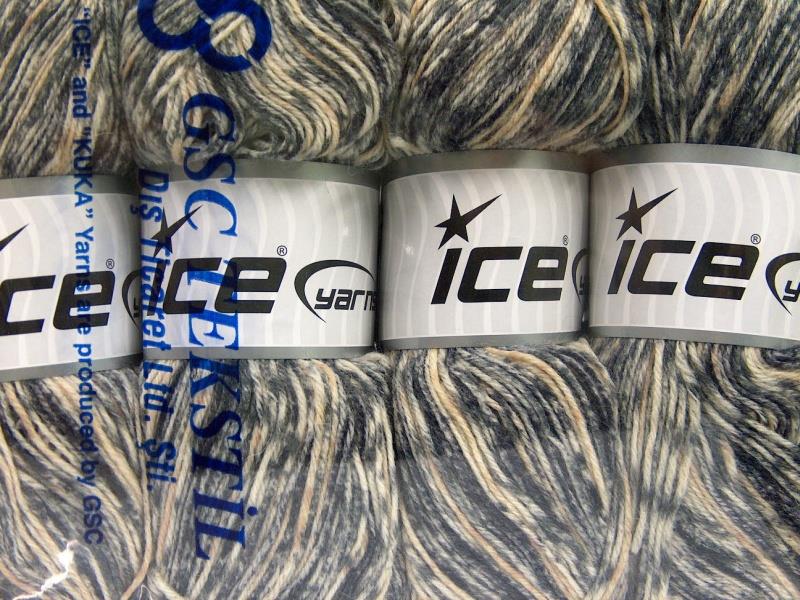 Print Sock Cream, Grey Shades