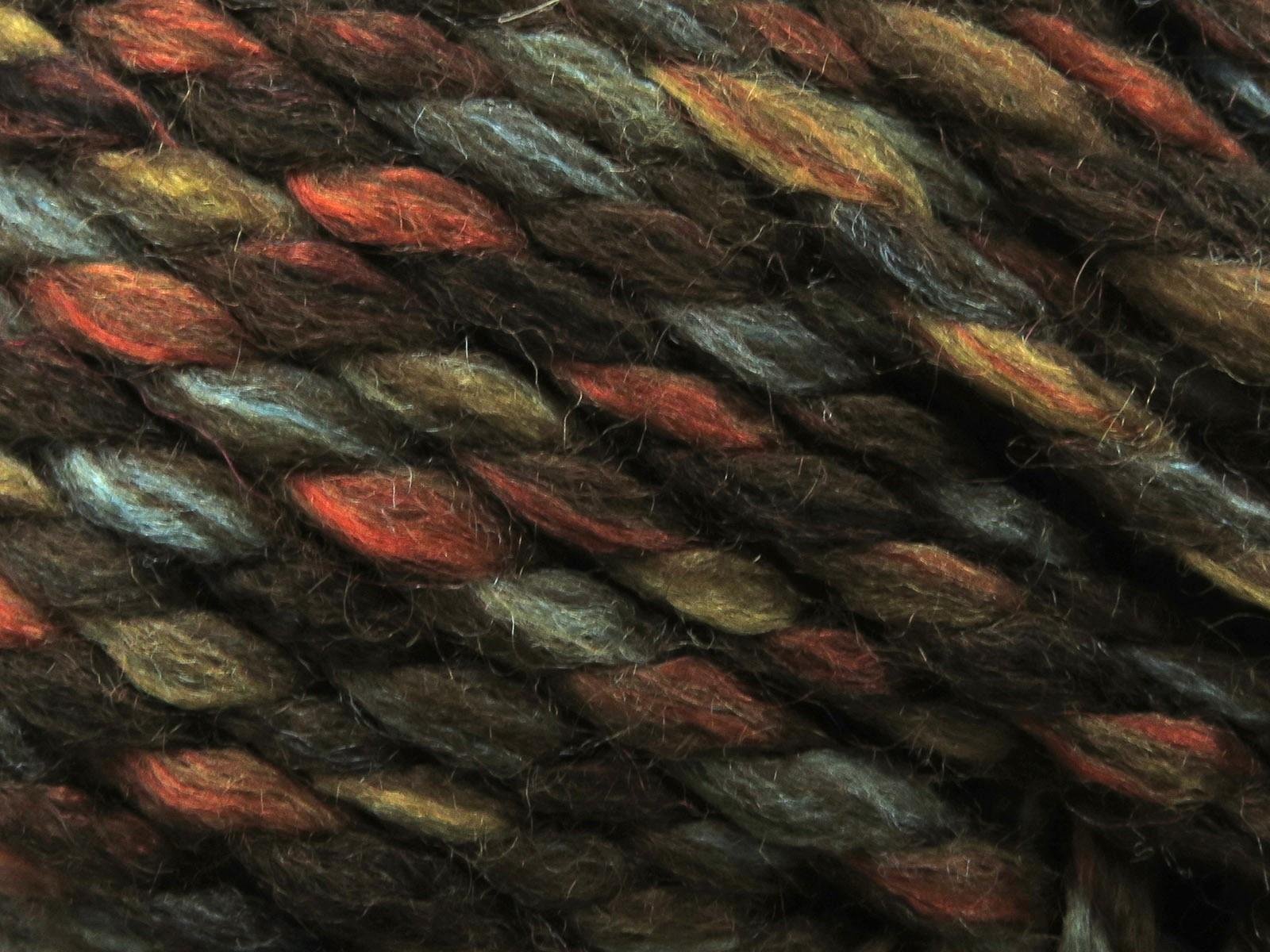 Puzzle Wool Chunky Blue, Brown Shades, Copper