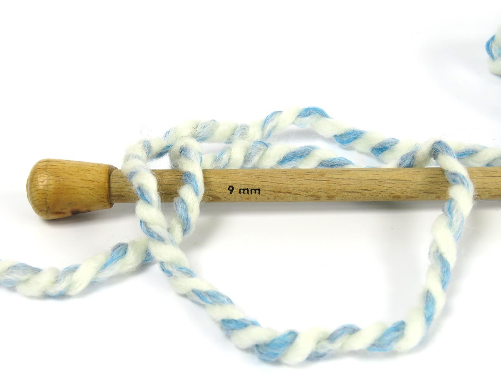 Puzzle Wool Chunky White, Blue Shades