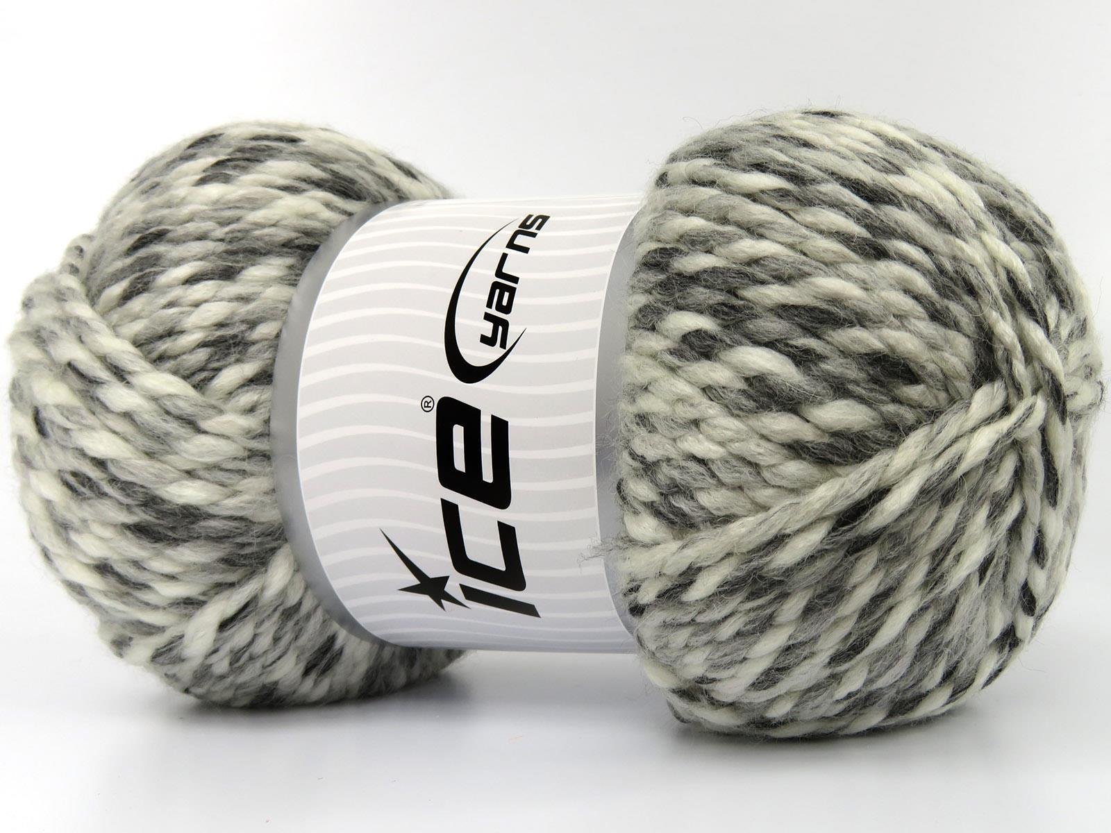 Puzzle Wool Chunky White, Grey Shades