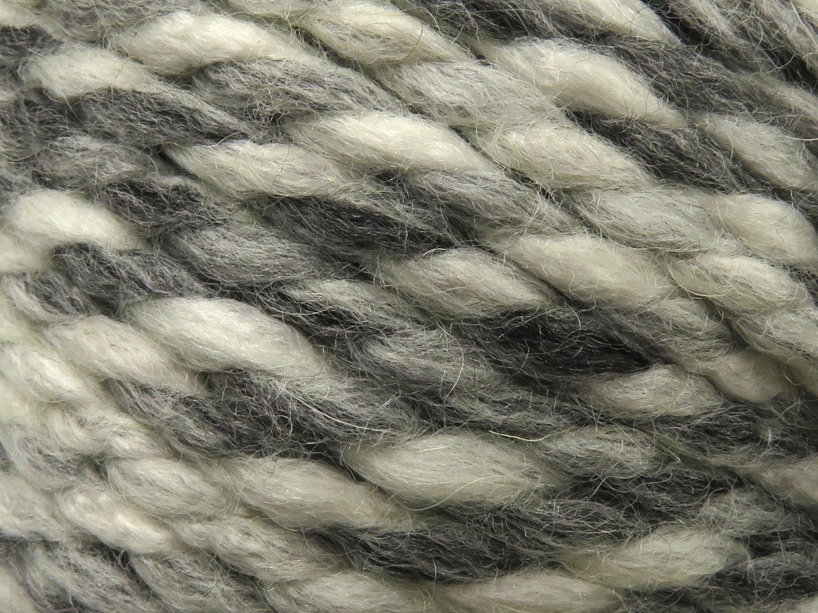 Puzzle Wool Chunky White, Grey Shades
