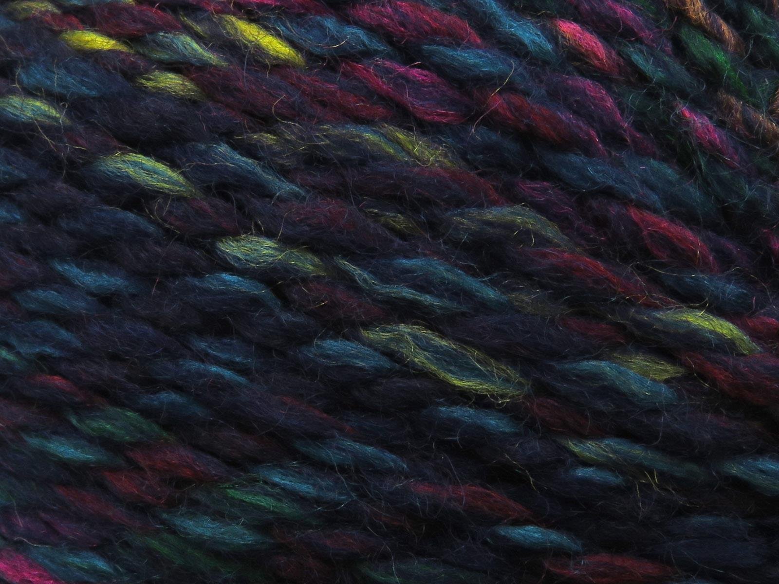 Puzzle Wool Worsted Green, Purple, Turquoise, Yellow, Fuchsia, Copper