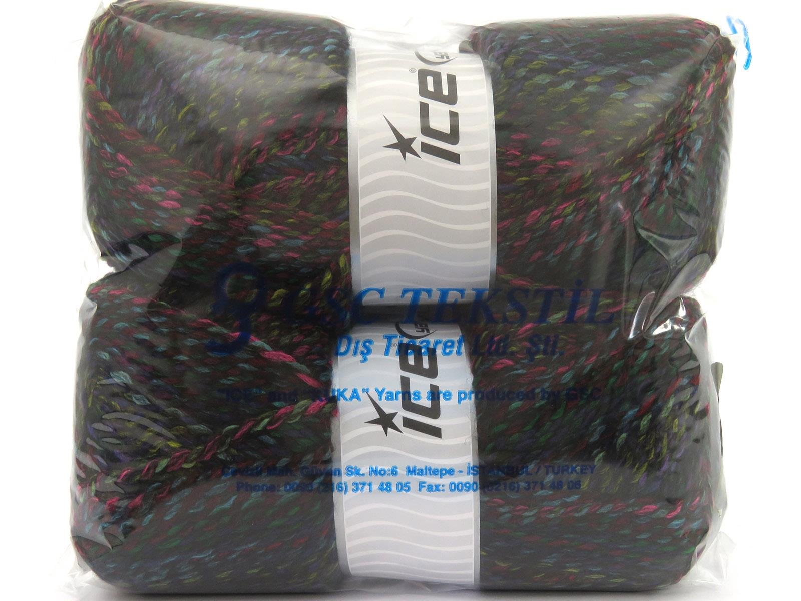 Puzzle Wool Worsted Pink, Black, Purple, Red, Green Shades