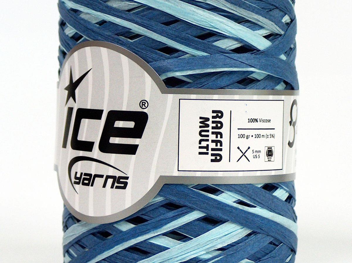 Raffia Multi Blue Shades