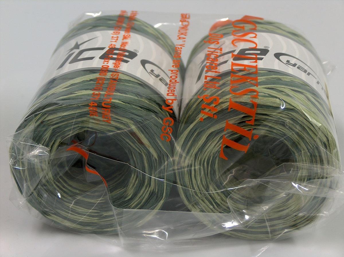 Raffia Multi Green Shades