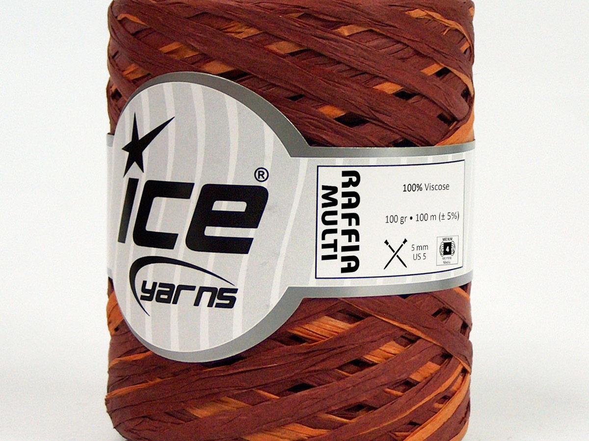 Raffia Multi Orange, Maroon