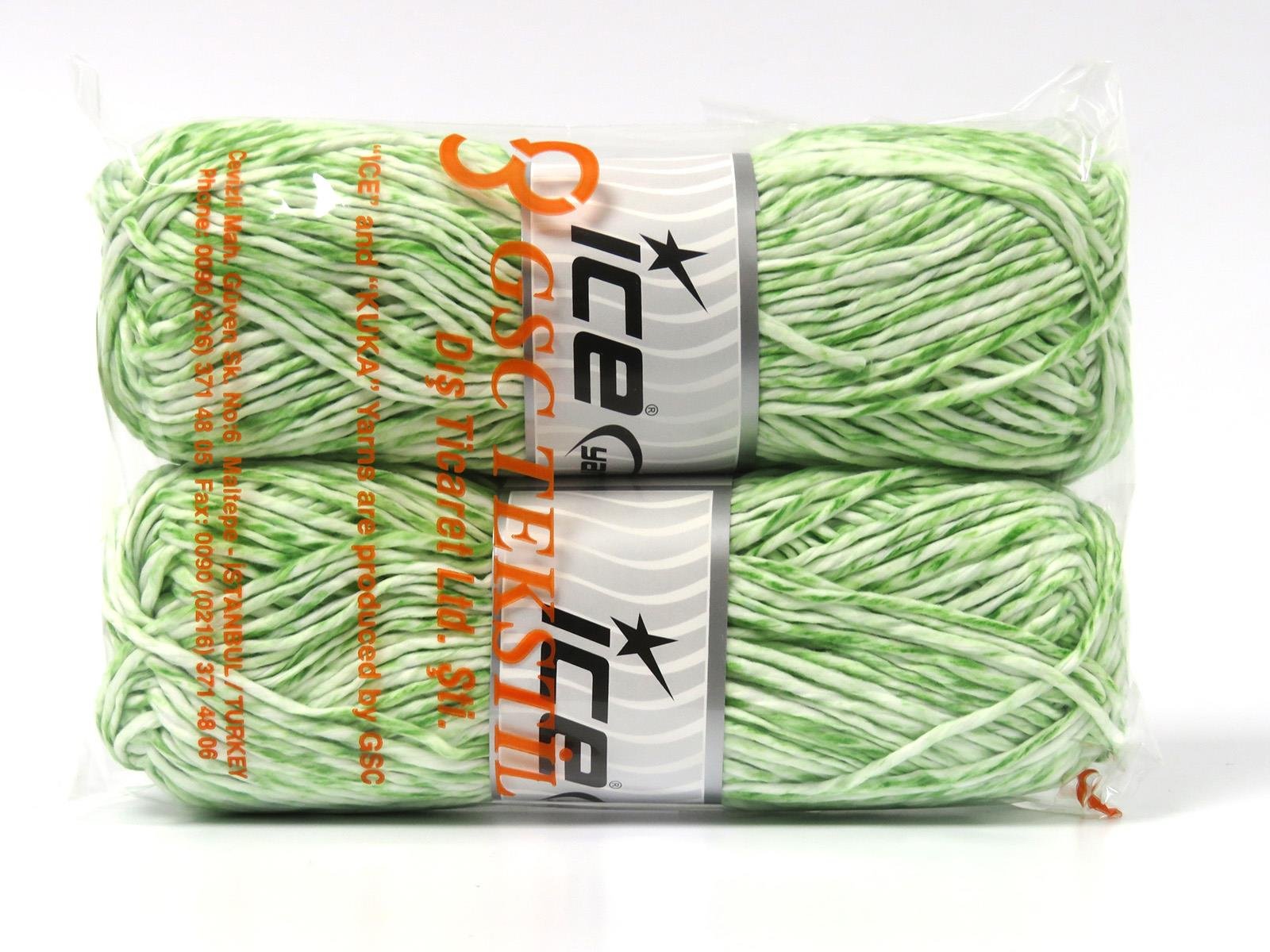 Raffia Twist Color Green, White