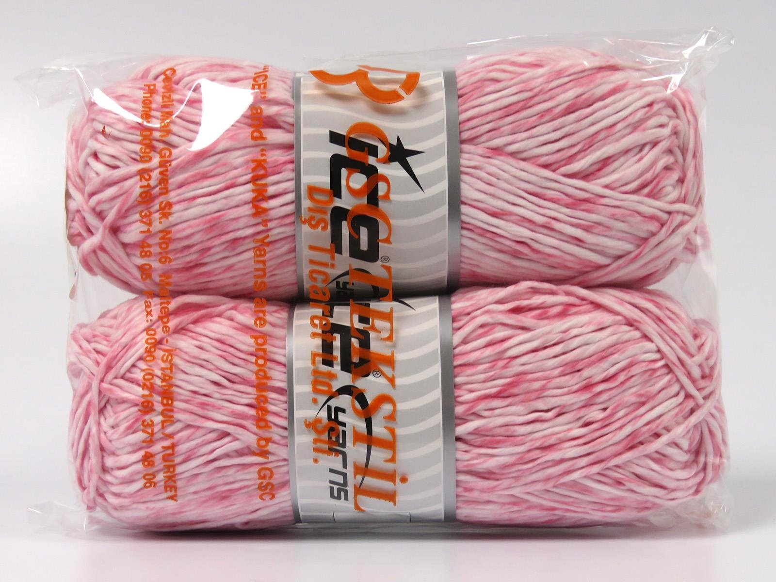 Raffia Twist Color Pink, White