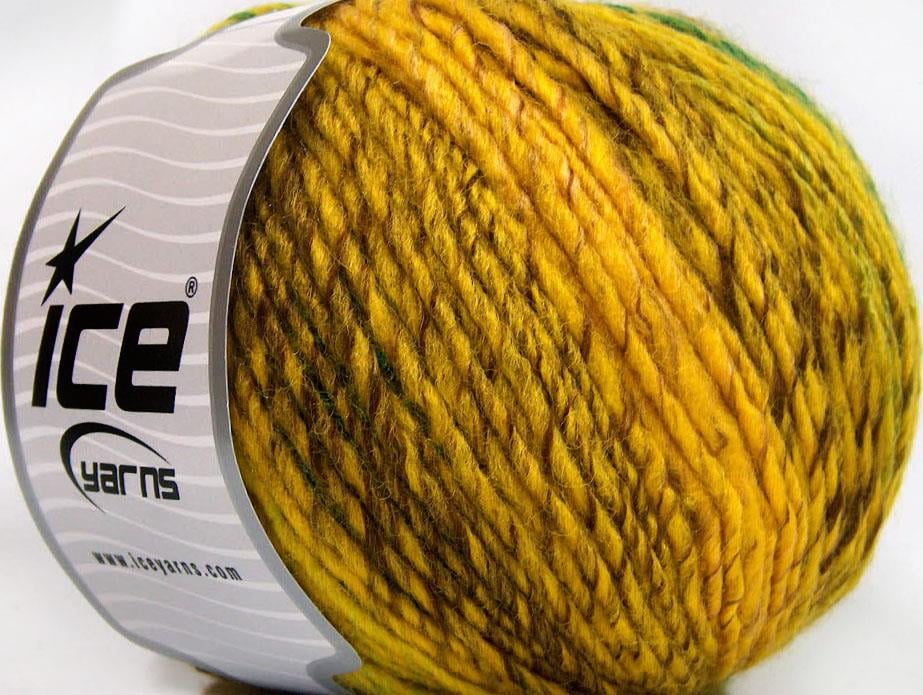 Roseto Worsted Brown, Green, Yellow, Gold