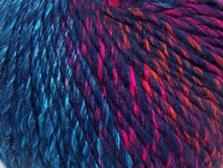Roseto Worsted Pink, Orange, Turquoise, Navy