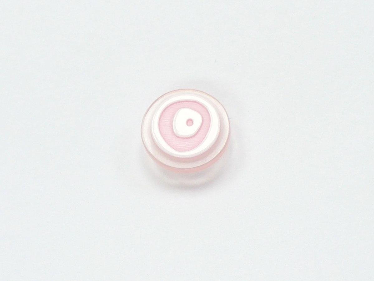 Sale Button Pink, White 15mm long