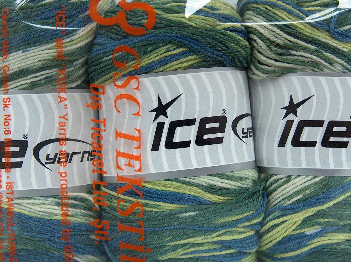 Silk Bamboo Sock Blue, Green Shades