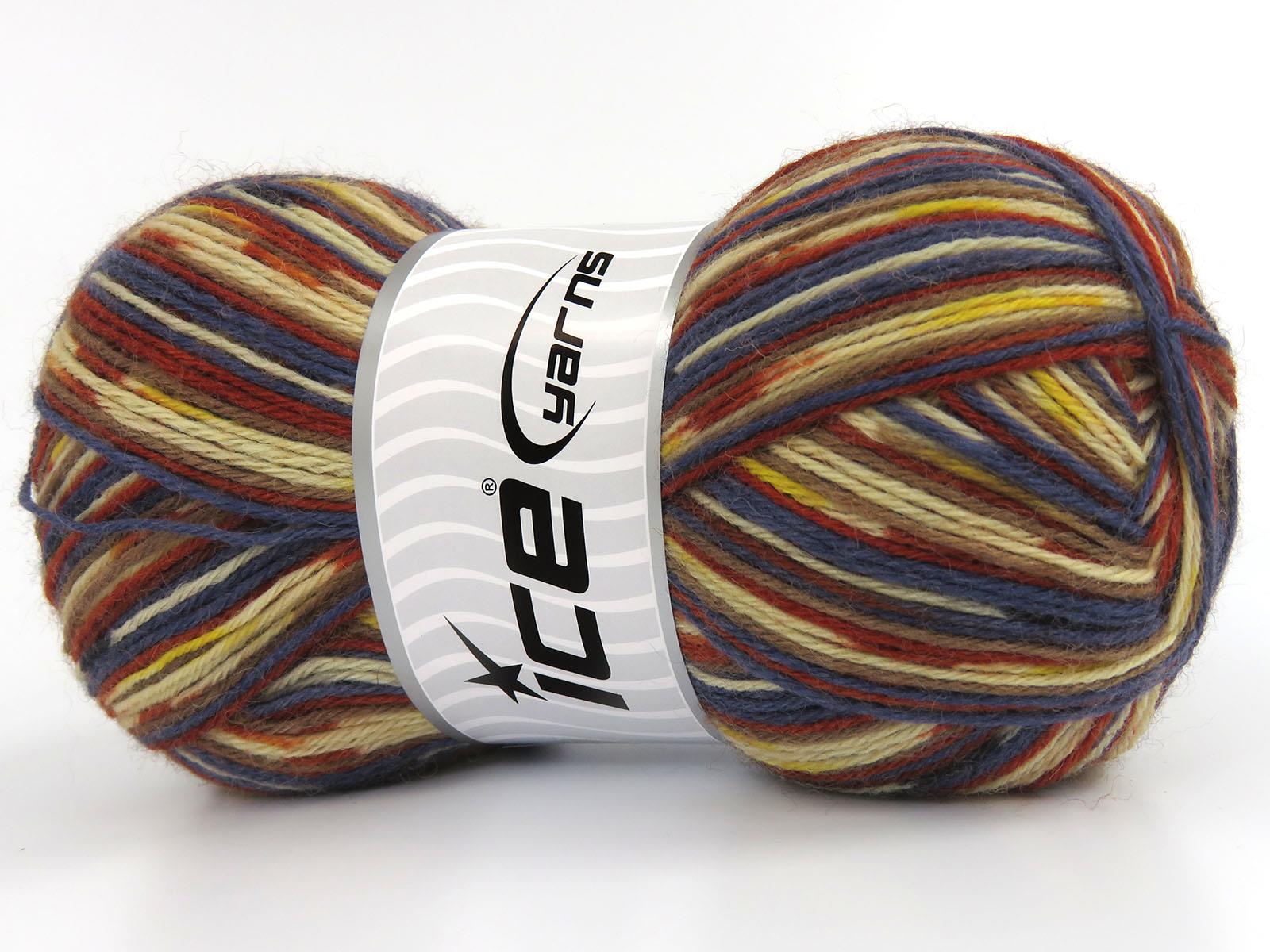 Sock Varicolor Black, Blue, Cream, Yellow, Camel, Copper