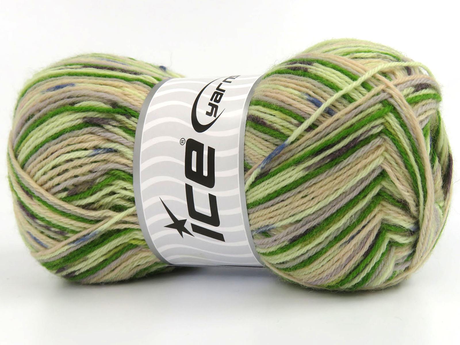 Sock Varicolor Blue, Green Shades, Beige, Grey Shades