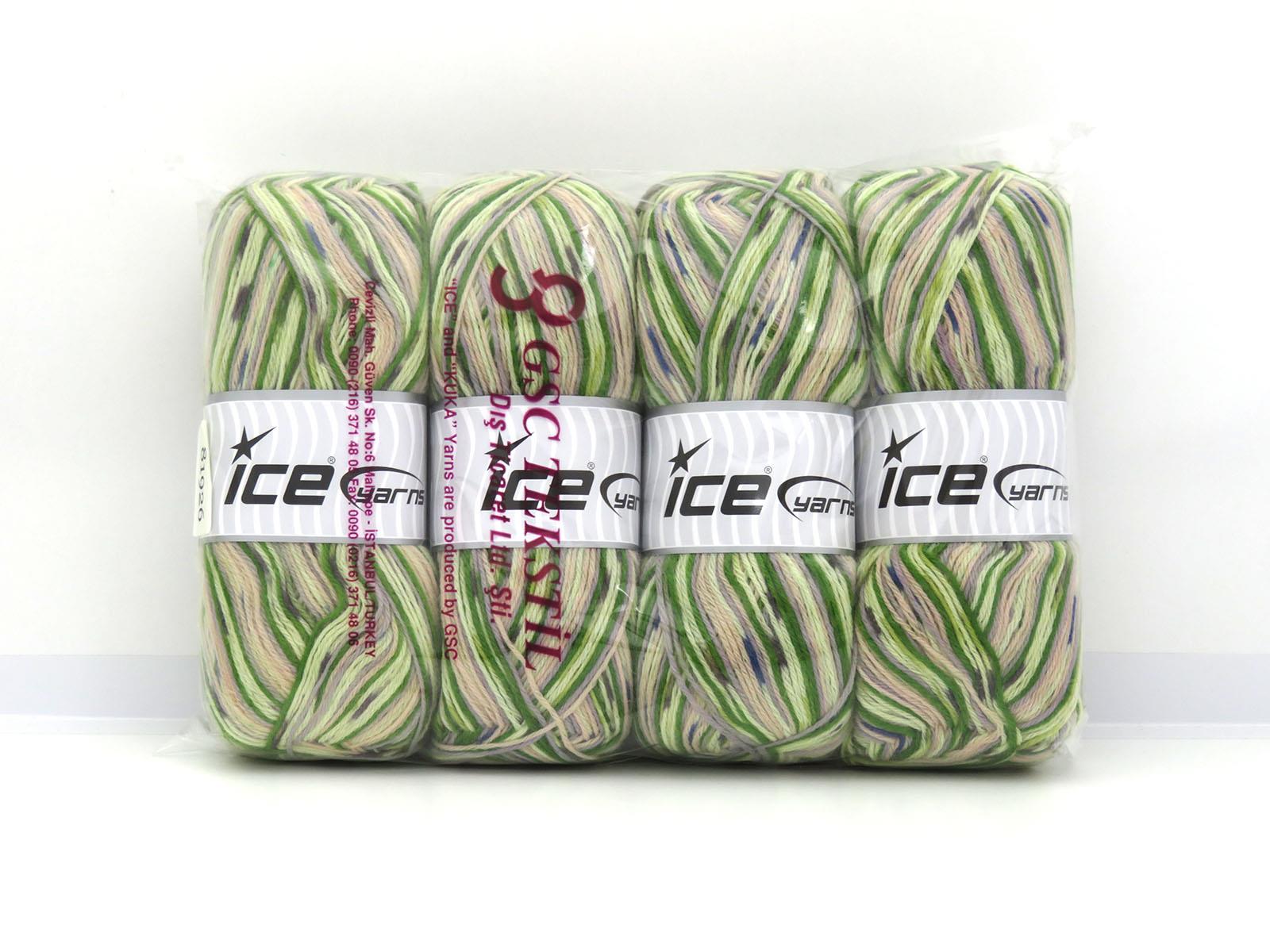 Sock Varicolor Blue, Green Shades, Beige, Grey Shades