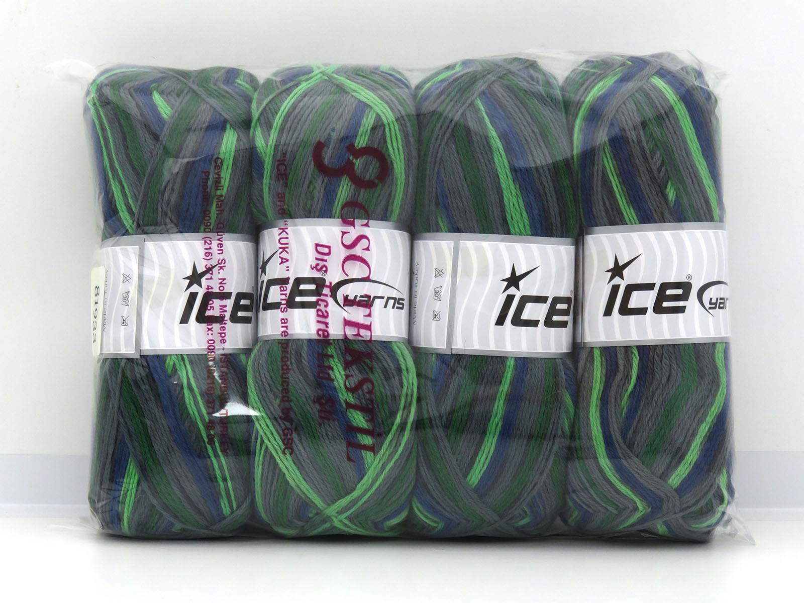 Sock Varicolor Blue, Green Shades, Grey Shades