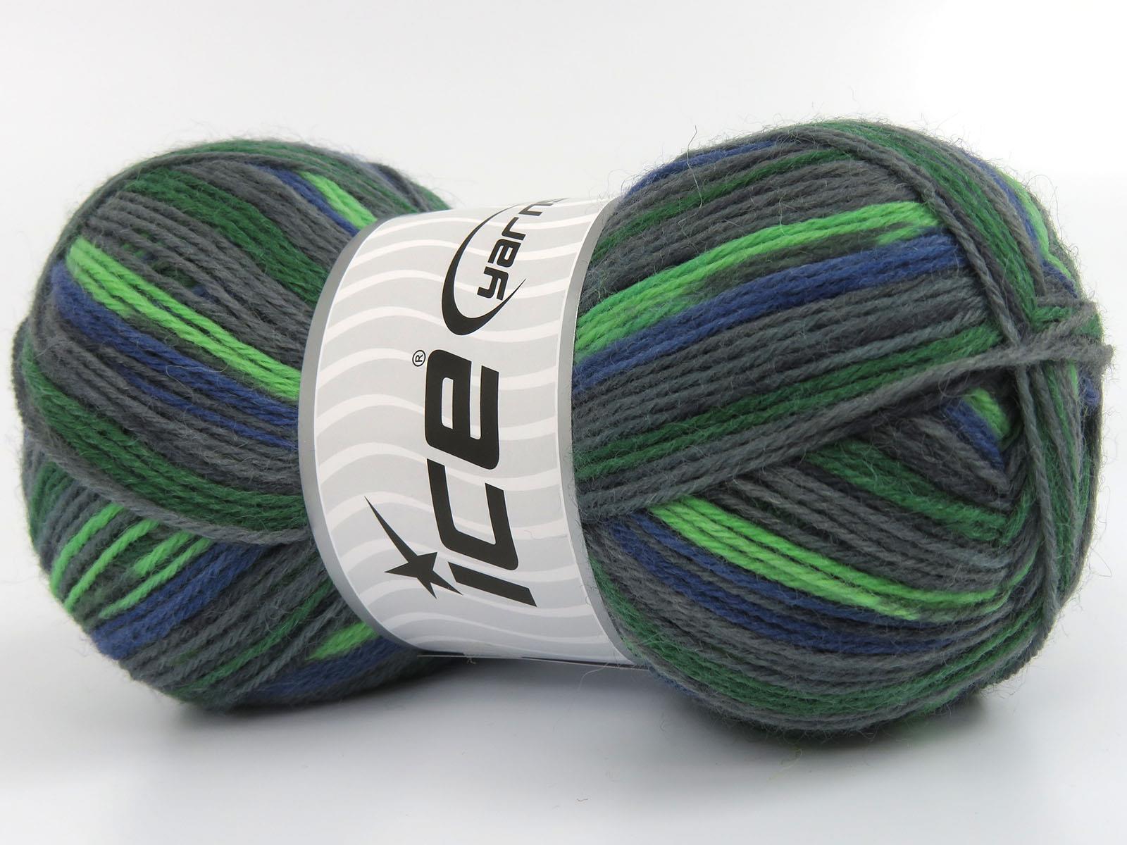 Sock Varicolor Blue, Green Shades, Grey Shades