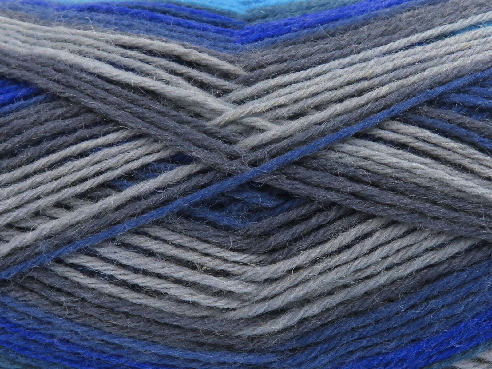 Sock Varicolor Blue Shades, Grey Shades