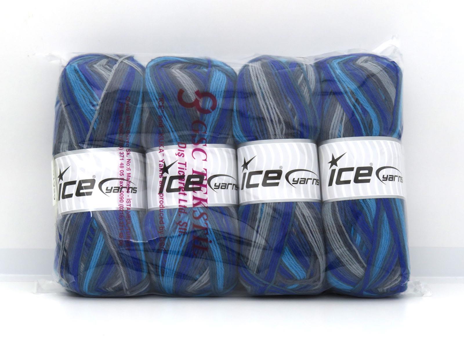 Sock Varicolor Blue Shades, Grey Shades
