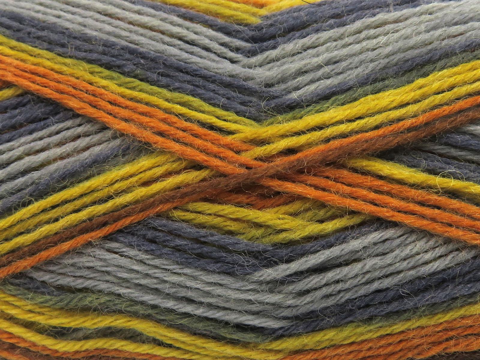 Sock Varicolor Brown, Cream, Grey Shades, Gold Shades