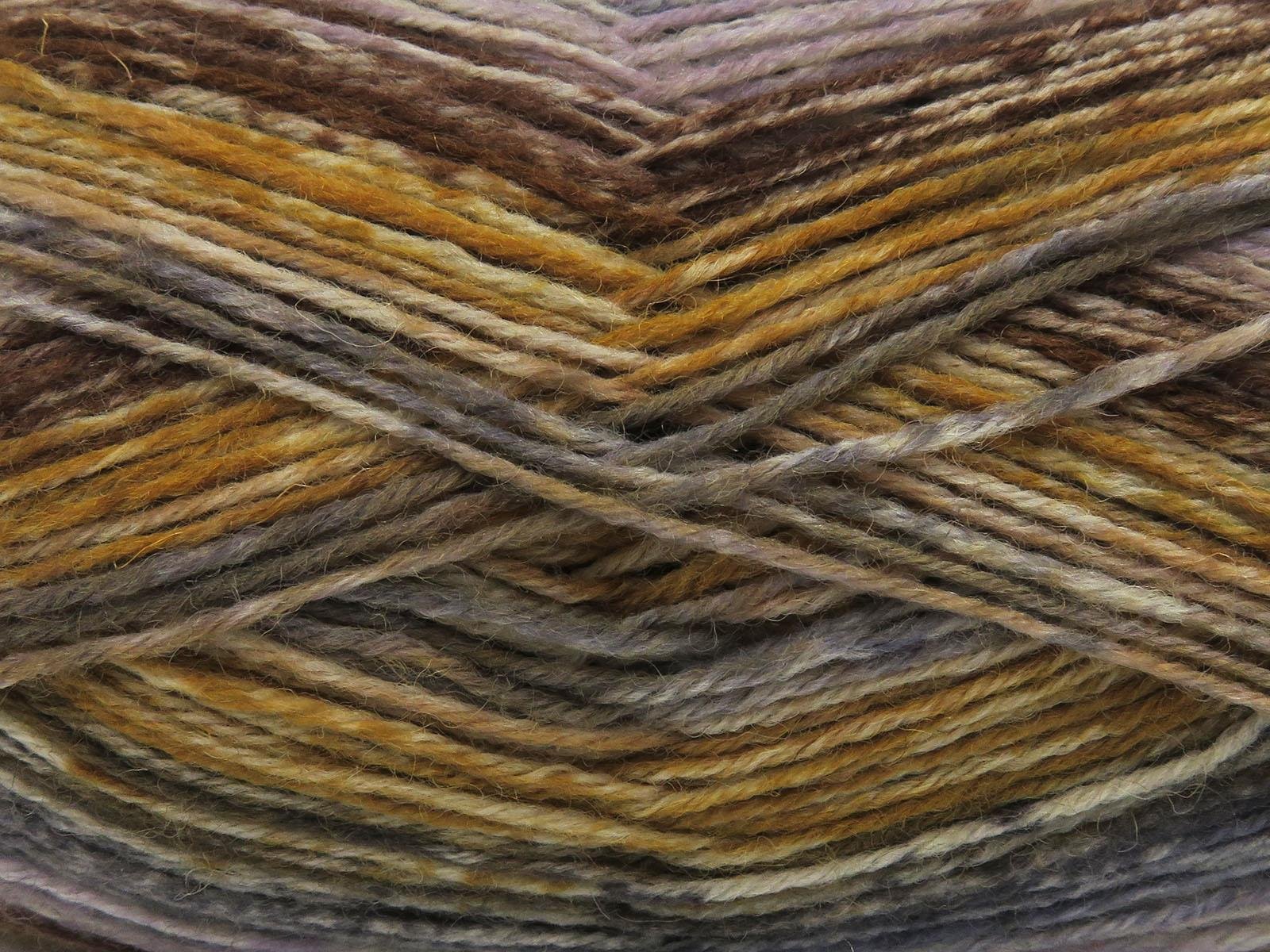Sock Varicolor Brown, Gold, Light Lilac, Grey Shades