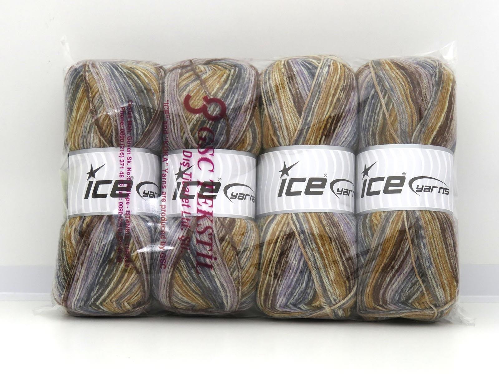 Sock Varicolor Brown, Gold, Light Lilac, Grey Shades