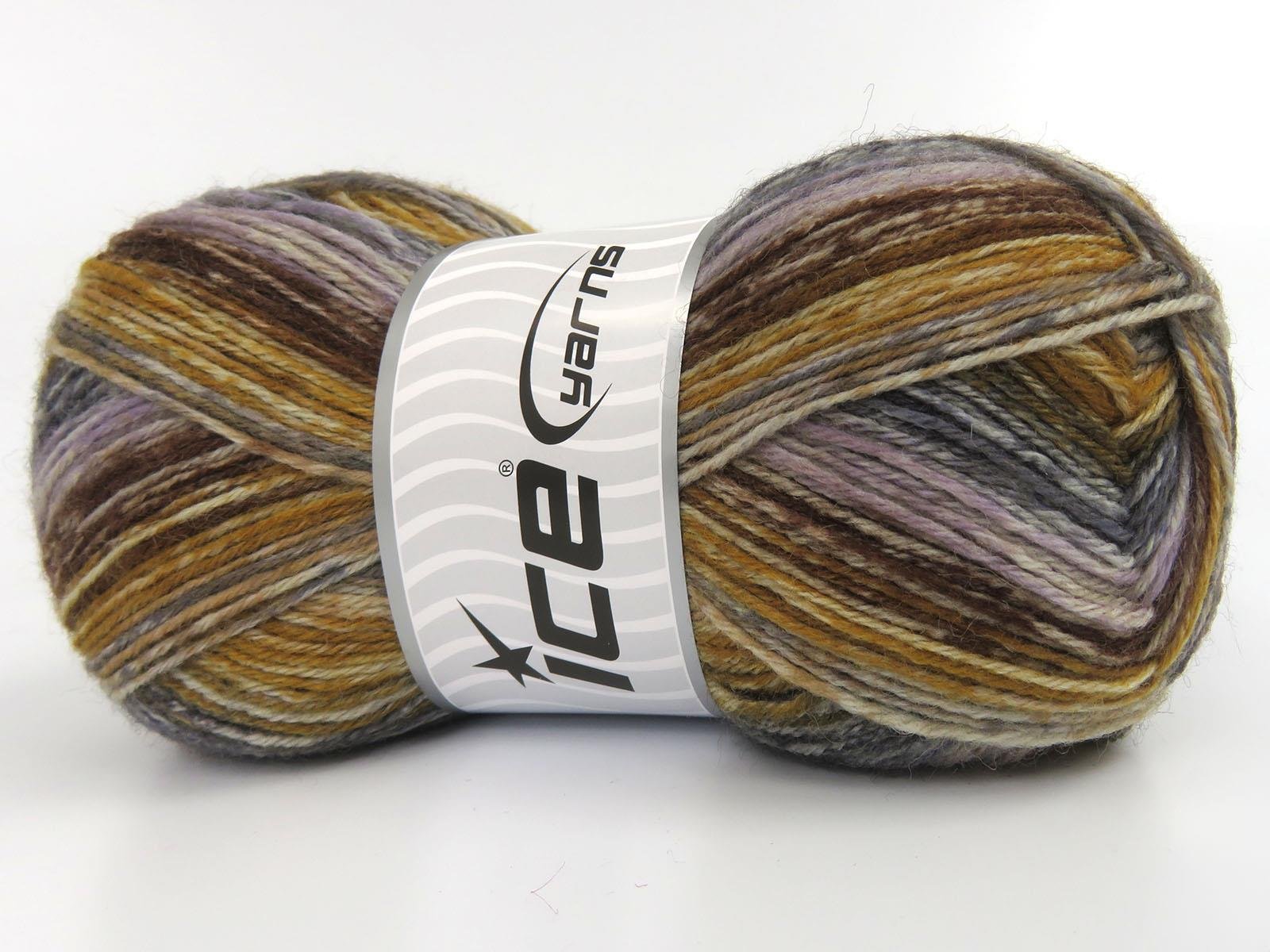 Sock Varicolor Brown, Gold, Light Lilac, Grey Shades