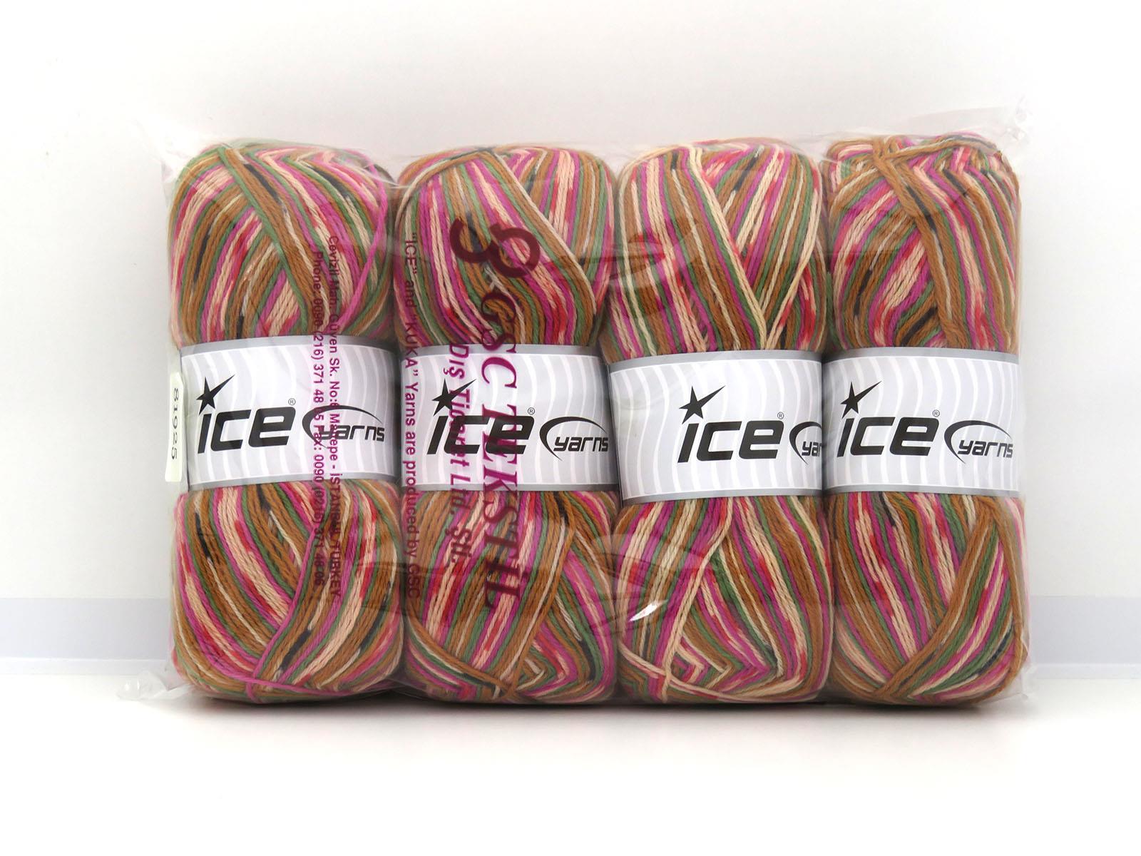 Sock Varicolor Brown, Green, Black, Lilac, Pink Shades