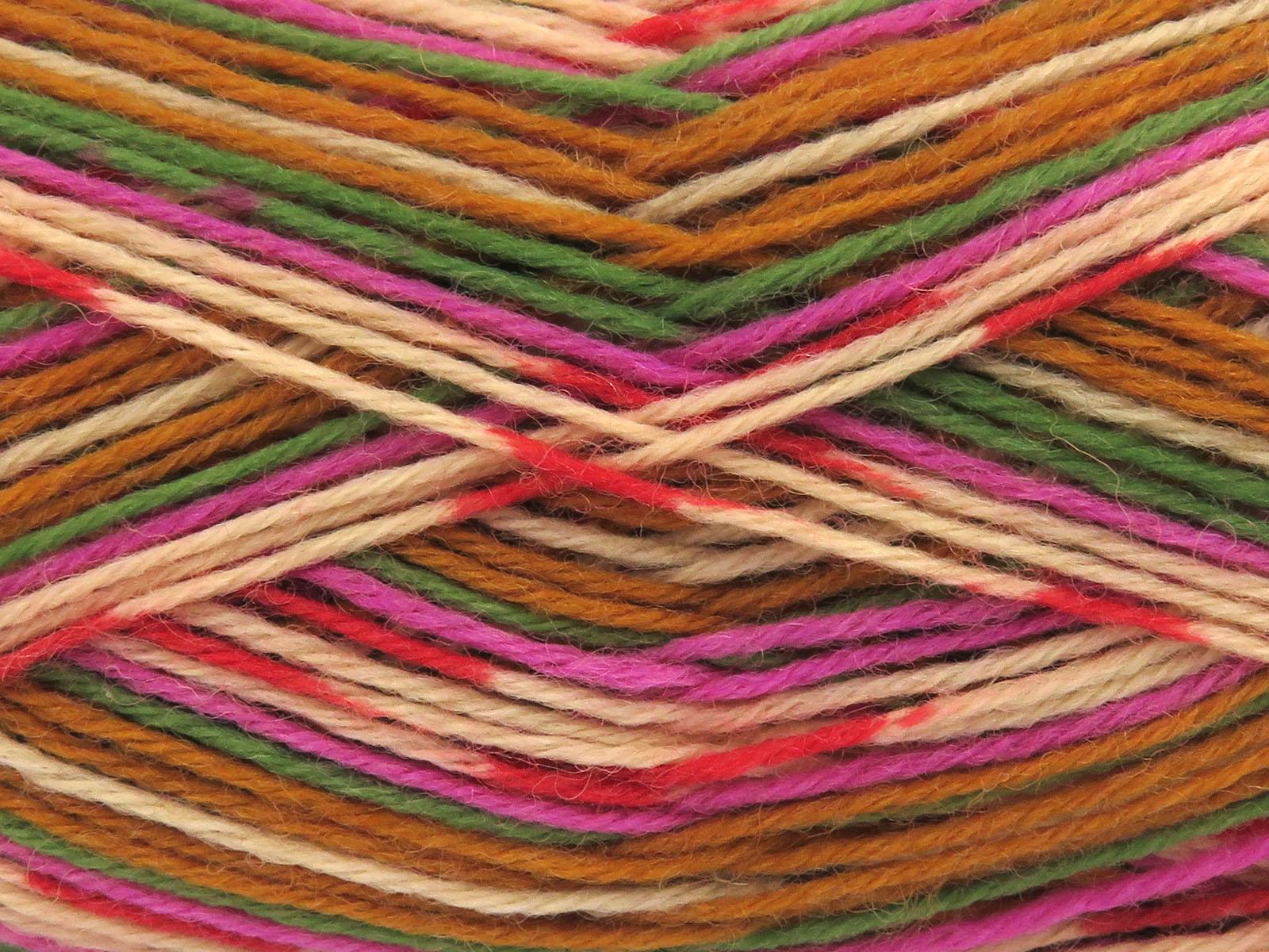 Sock Varicolor Brown, Green, Black, Lilac, Pink Shades