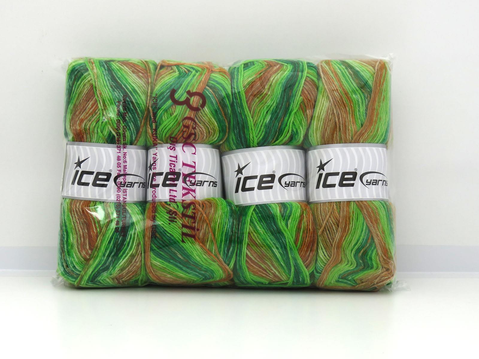 Sock Varicolor Brown Shades, Green Shades