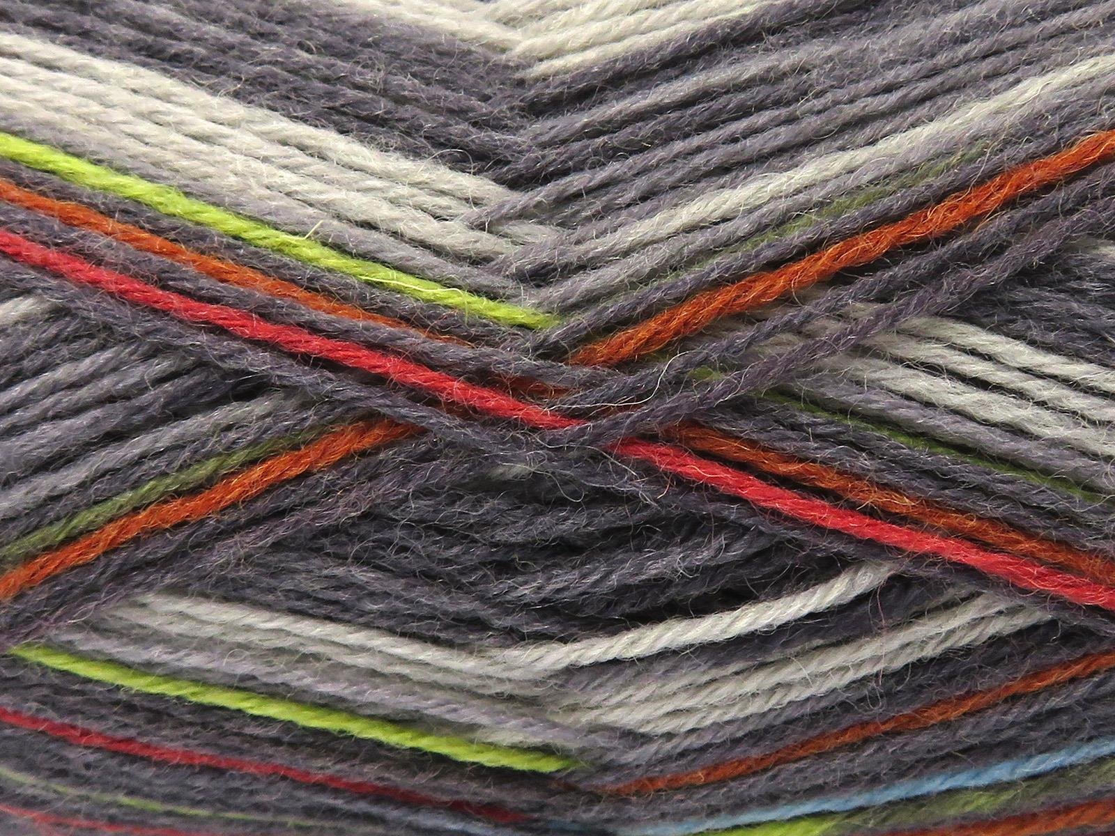 Sock Varicolor Green, Blue, Copper, Grey Shades