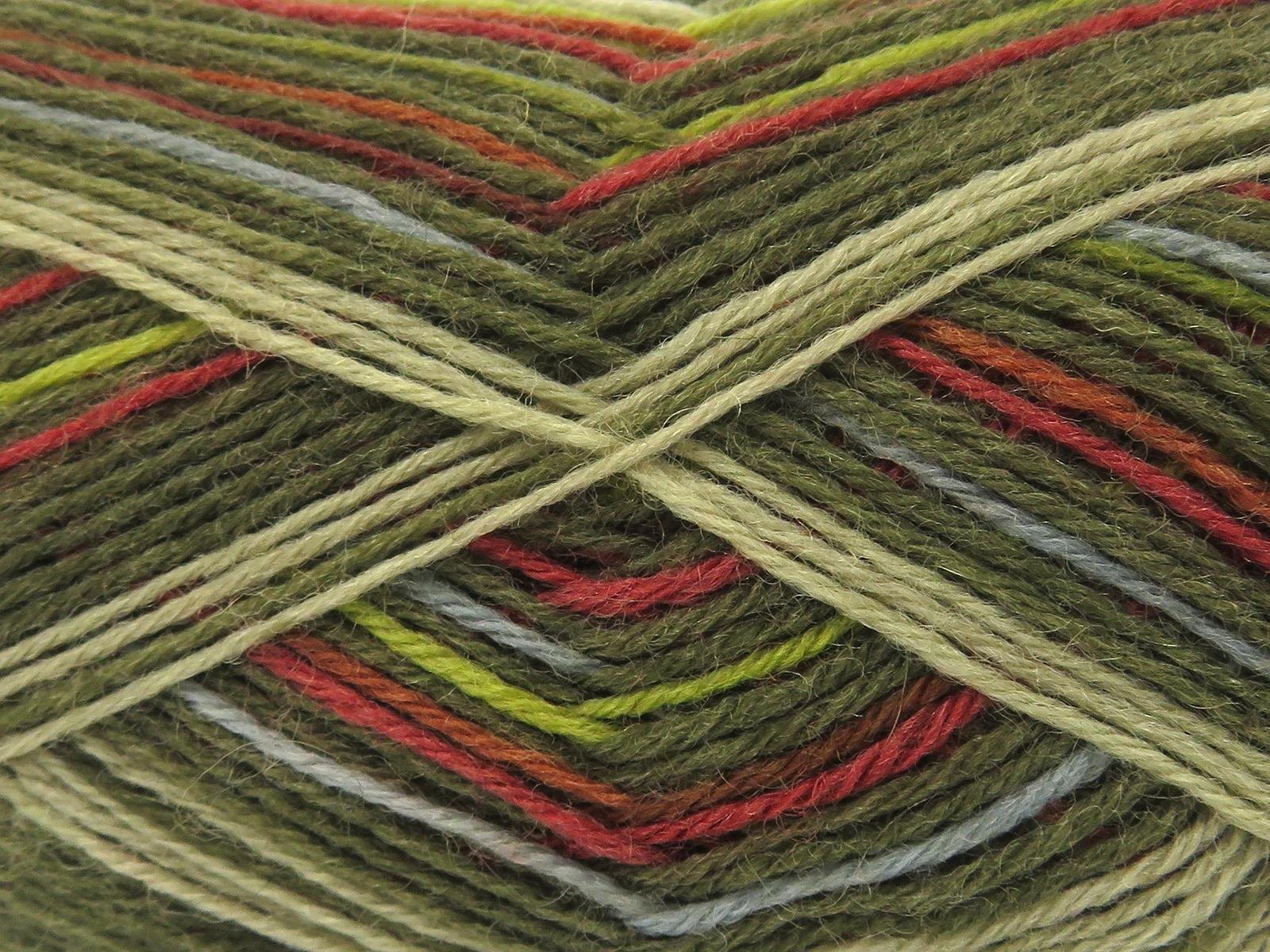 Sock Varicolor Green, Blue, Copper, Khaki Shades