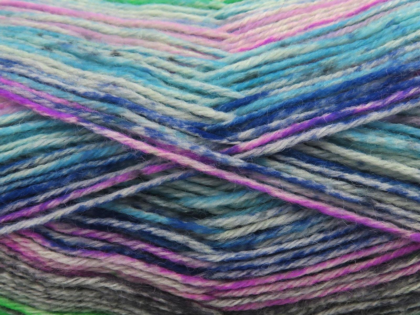 Sock Varicolor Green, Pink, Black, Blue, Turquoise