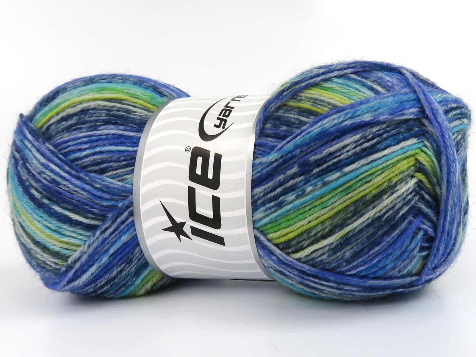 Sock Varicolor Green Shades, Blue Shades