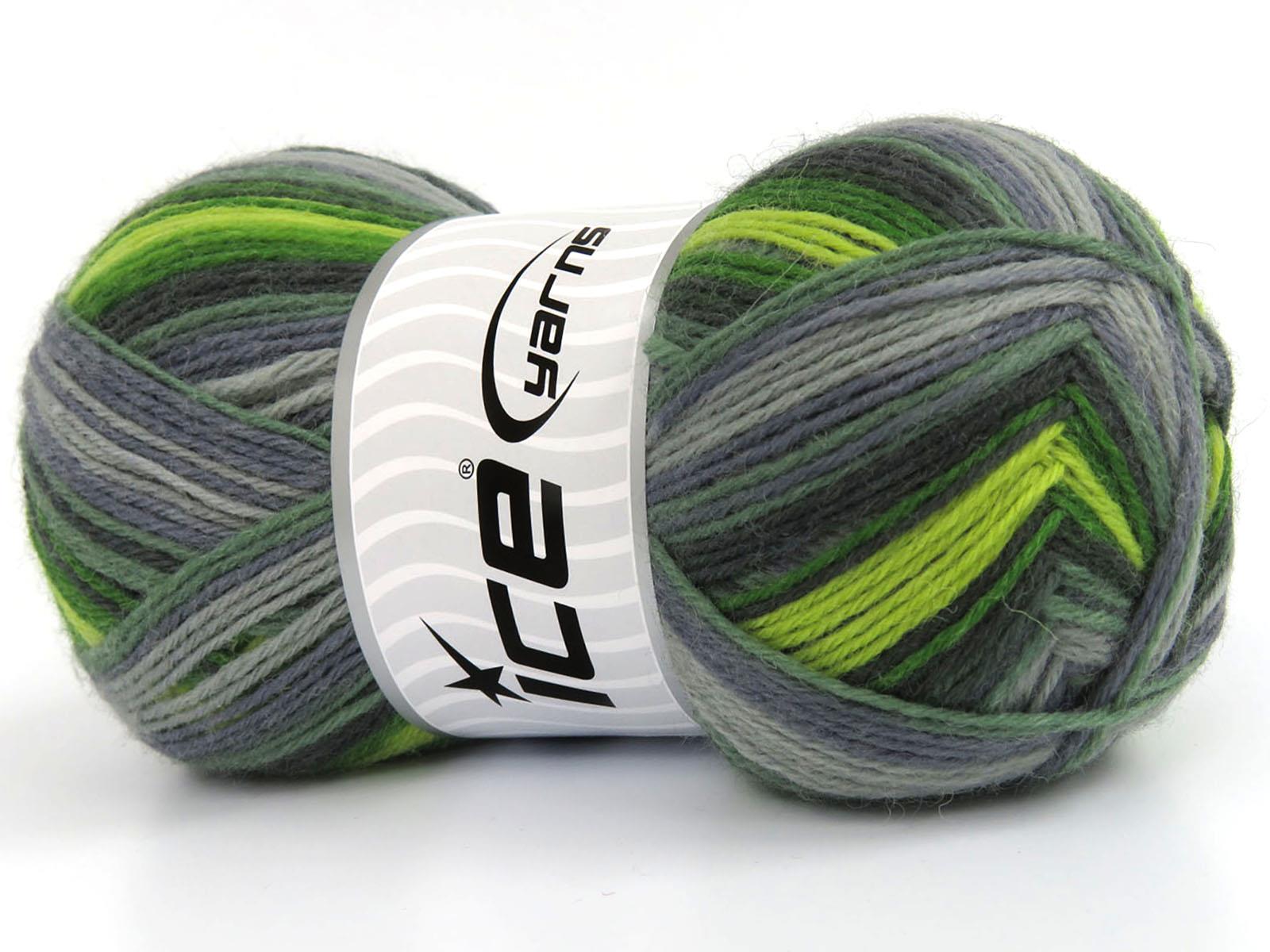 Sock Varicolor Green Shades, Grey Shades