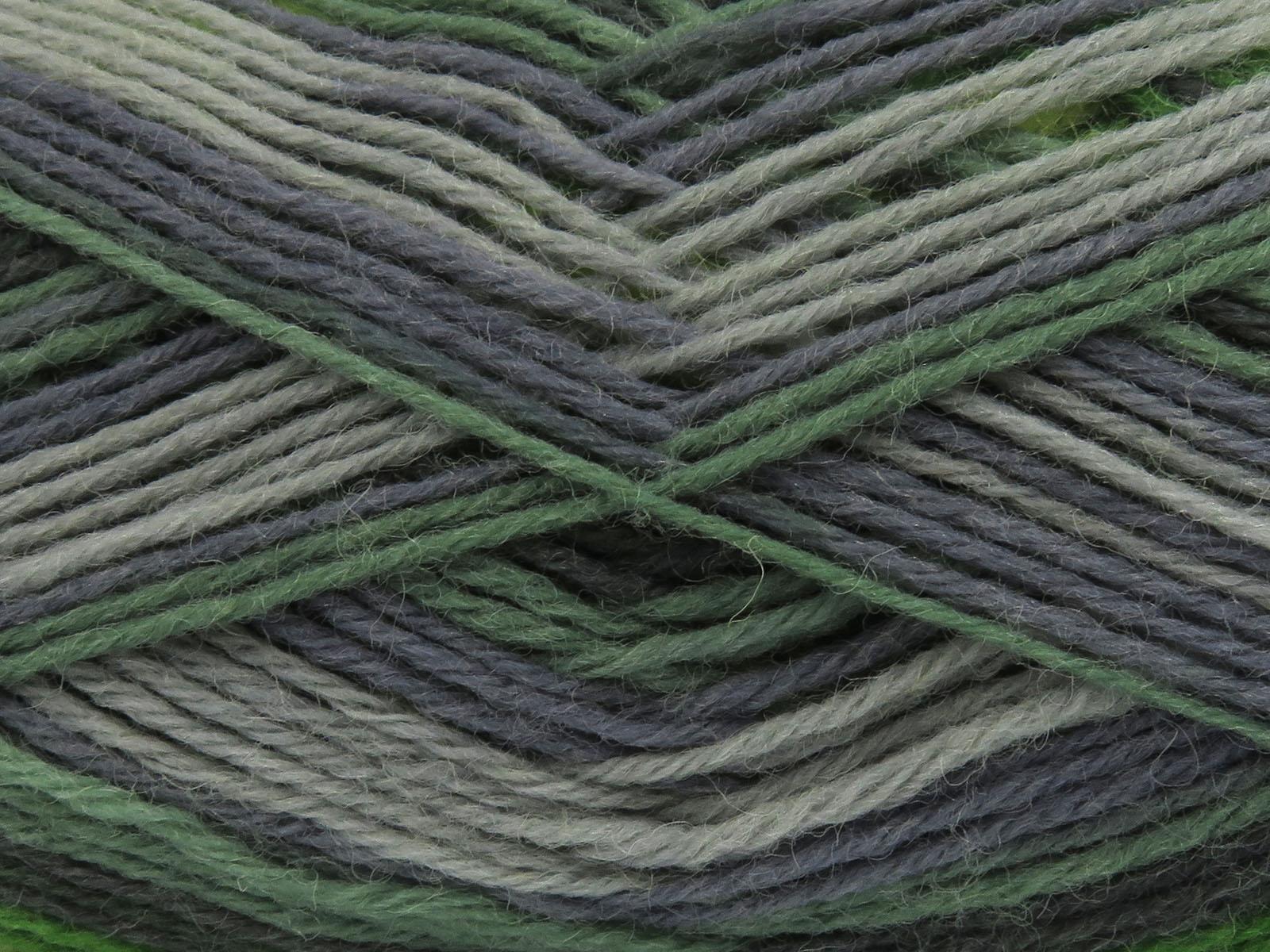 Sock Varicolor Green Shades, Grey Shades