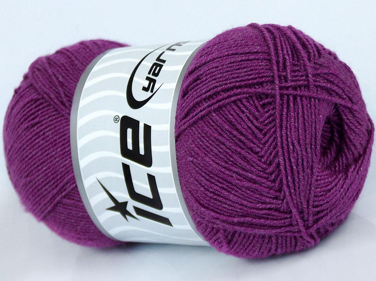 Socke Baumwolle Dark Fuchsia