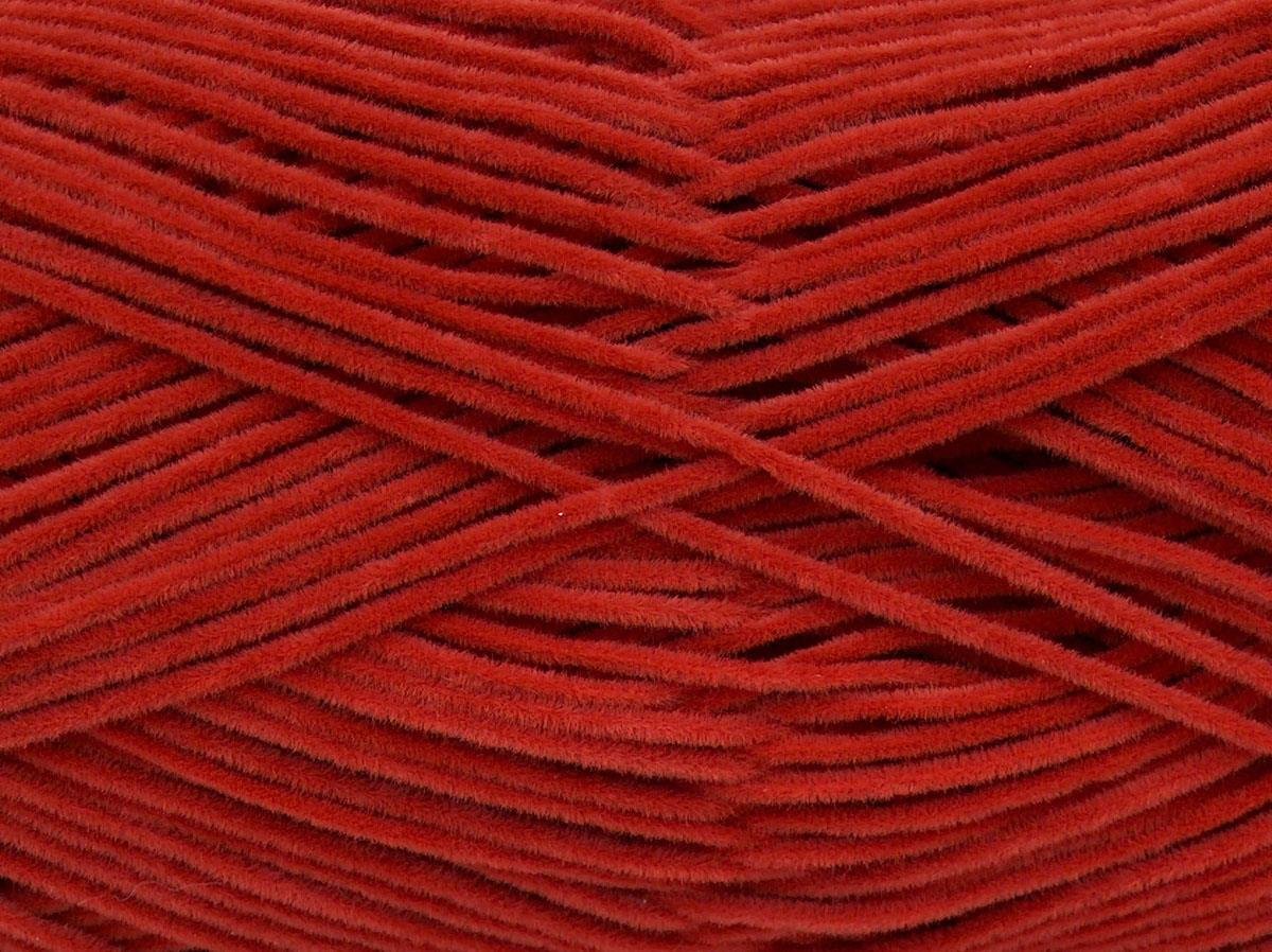 Suede Chenille Marsala Red