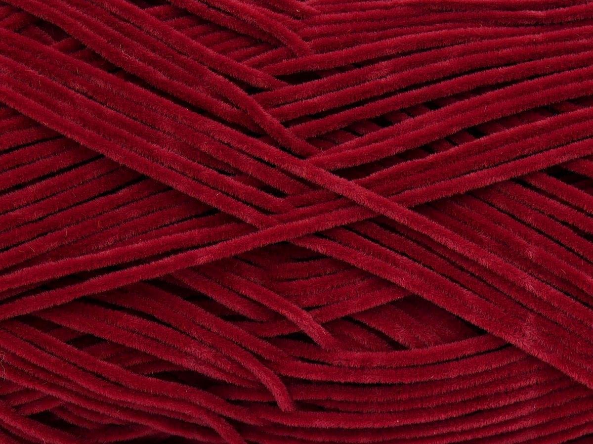 Suede Chenille Ruby Red
