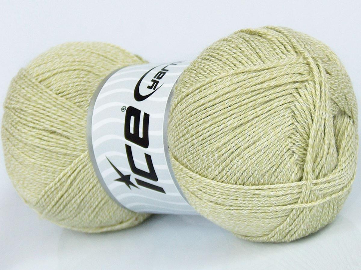 Super Cotton Sock Green, White